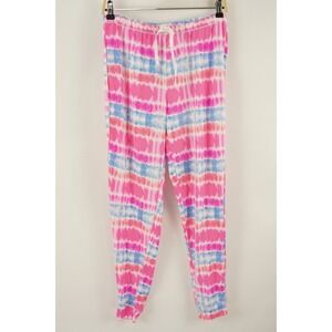 New Sainteve Tie Dye Striped Knit Pajama Sweatpants Girls Small Pink Blue